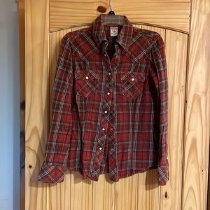 True Religion heavy flannel shirt.